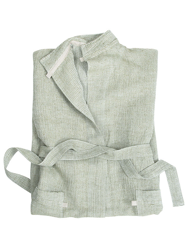 Terva Bademantel in White Olive von Lapuan Kankurit.