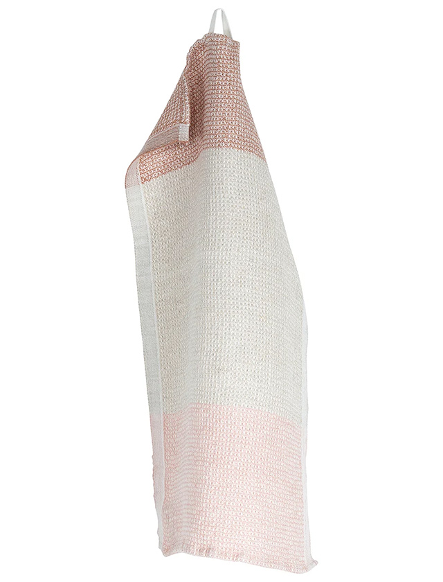 Lapuan Kankurit Terva Gästehandtuch in Multi Cinnamon Rose, gewebtes Leinen-Frottee