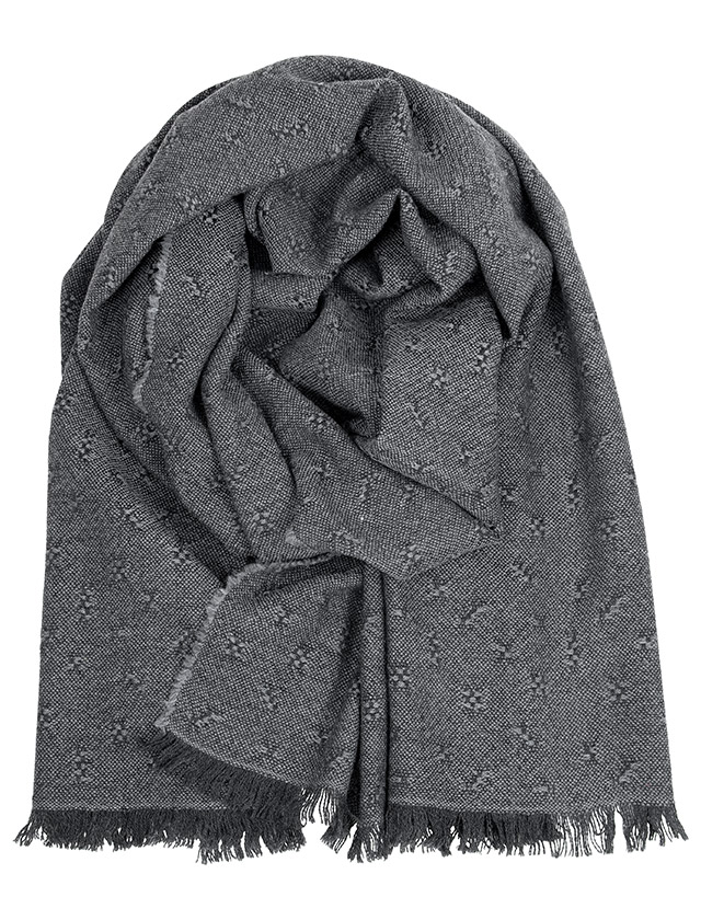 Tuula Schal aus Merinowolle in Black-Grey von Lapuan Kankurit