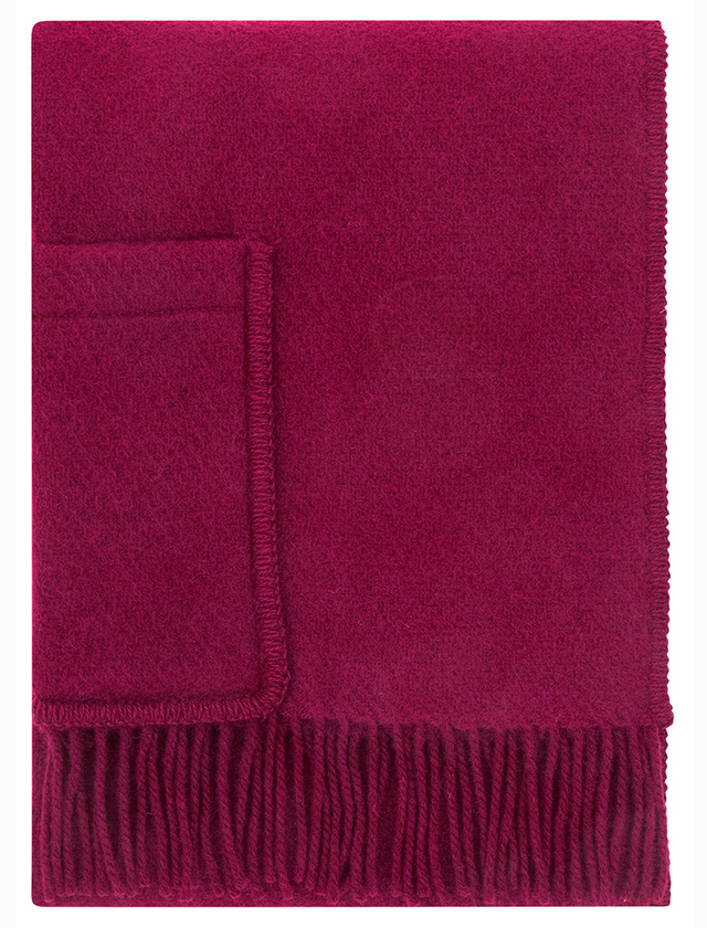 Uni Pocket Shawl in Winered - Poncho mit Taschen von Lapuan Kankurit aus Finnland
