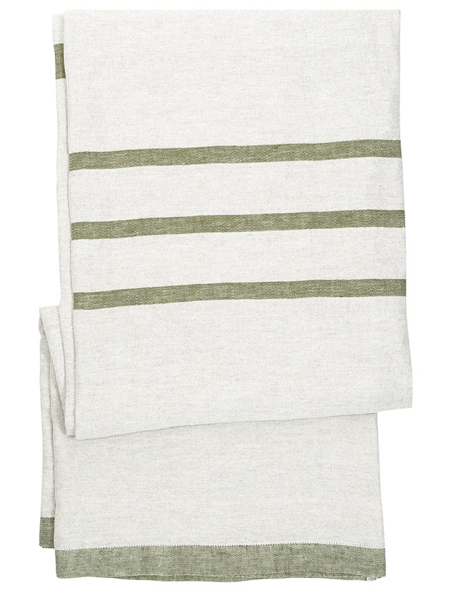 USVA Decke aus 100% Leinen in Linen-Olive von Lapuan Kankurit