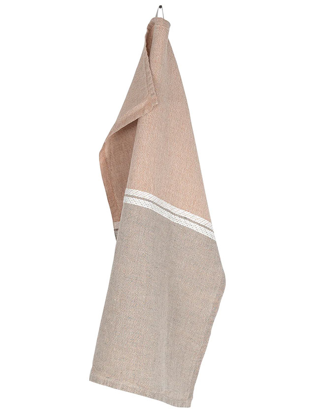 VENLA Geschirrtuch in Melange-Cinnamon-White von der finnischen Marke Lapuan Kankurit.