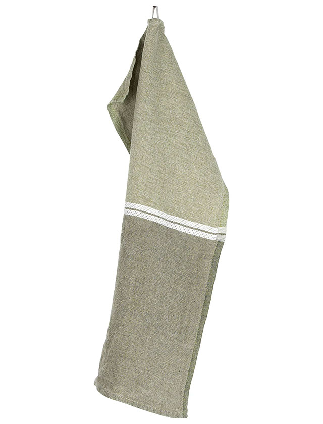 VENLA Geschirrtuch in Melange-Olive-White von der finnischen Marke Lapuan Kankurit.