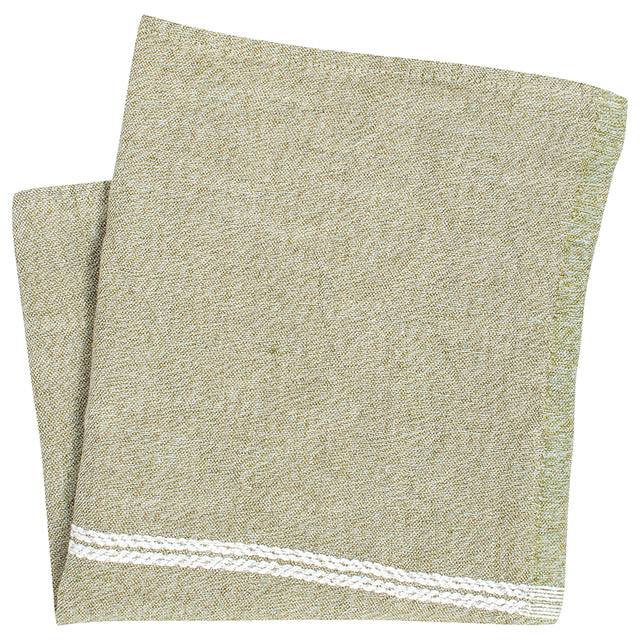 VENLA Serviette in Melange-Olive-White von der finnischen Marke Lapuan Kankurit.