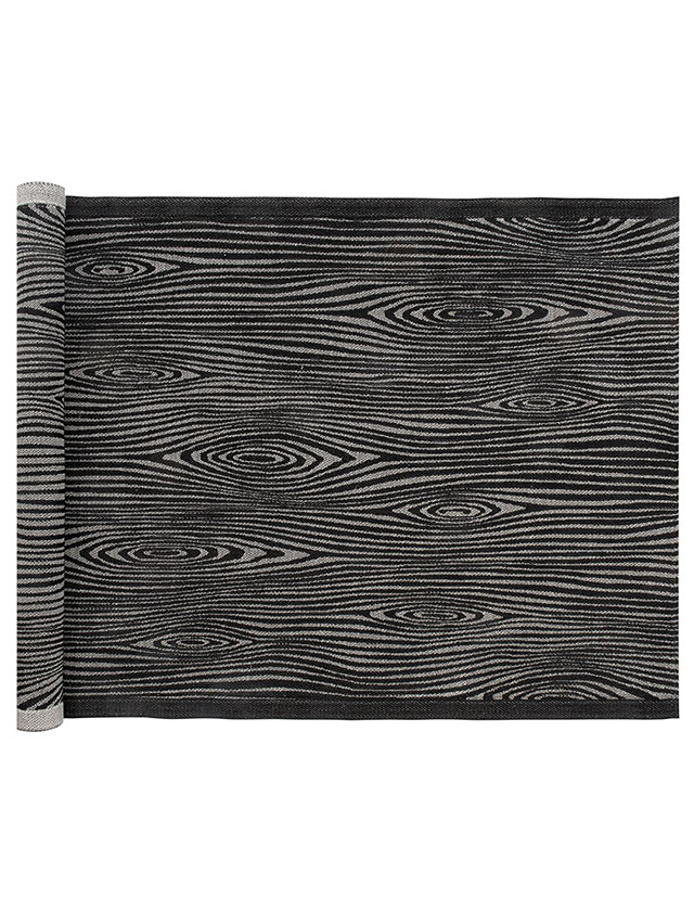 Viilu lange Saunaauflage aus Halbleinen in der Farbe Black-Linen von Lapuan Kankurit aus Finnland
