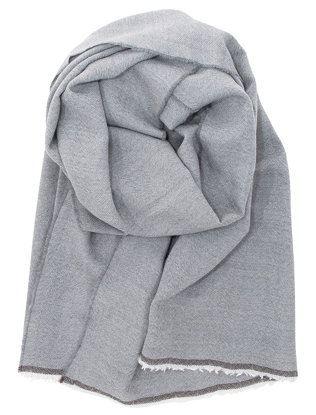 Viiru Schal in Grey aus 100% Merinowolle von Lapuan Kankurit aus Finnland in der Länge 35 × 170 cm