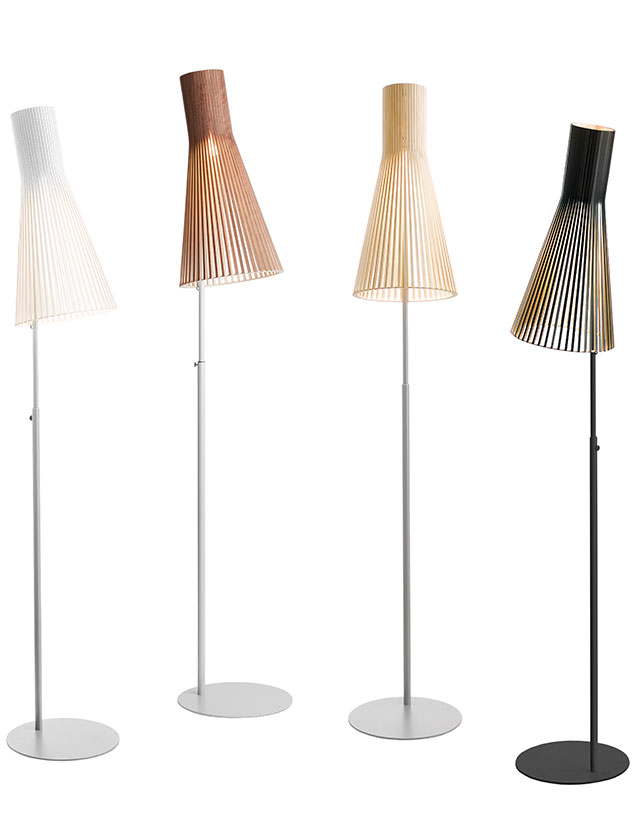 Secto 4210 Stehleuchten - Weiß, Walnuss, Birke und Schwarz von Secto Design