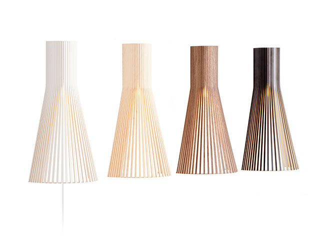 Secto 4230 Wandleuchten in Weiß, Birke, Walnuss und Schwarz von Secto Design aus Finnland