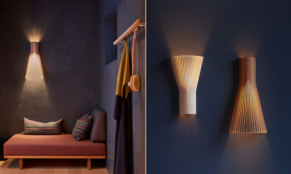 Die Secto Design Secto 4230 Wandleuchte kombiniert finnisches Handwerk mit modernem skandinavischem Design. Gefertigt aus Birkenholz, erzeugt sie ein warmes, sanftes Licht und ist ideal für Wohnräume, Flure oder Hotels. Erhältlich in verschiedenen Holzoberflächen.