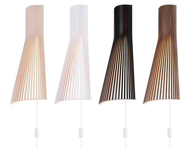 Secto 4236 Eckleuchten - Birke, Weiß, Schwarz und Walnuss von Secto Design