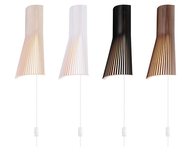 Secto Small 4237 Eckleuchten - Birke, Weiß, Schwarz und Walnuss von Secto Design