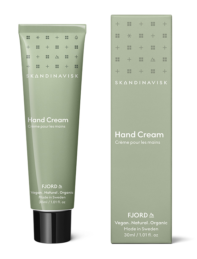 Skandinavisk FJORD Handcreme 30 ml mit passender Verpackung – pflegende Handcreme mit nordischer Duftwelt