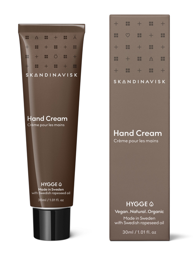 Skandinavisk HYGGE Handcreme 30 ml mit passender Verpackung – pflegende Handcreme mit warmer Duftwelt