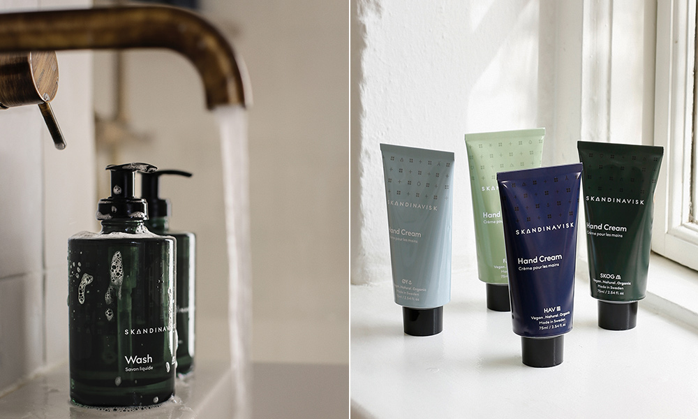Skandinavisk Seifen, Shampoos und Handcremes in verschiedenen nordischen Duftwelten für Hände, Körper und Haar