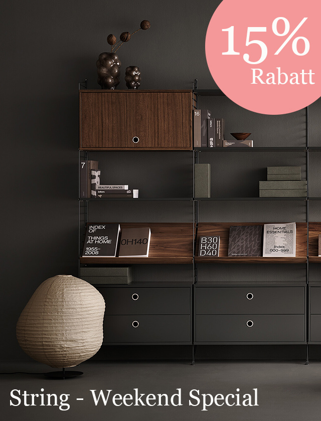 Dieses Wochenende: 15 % Rabatt auf alle Produkte von String Furniture!