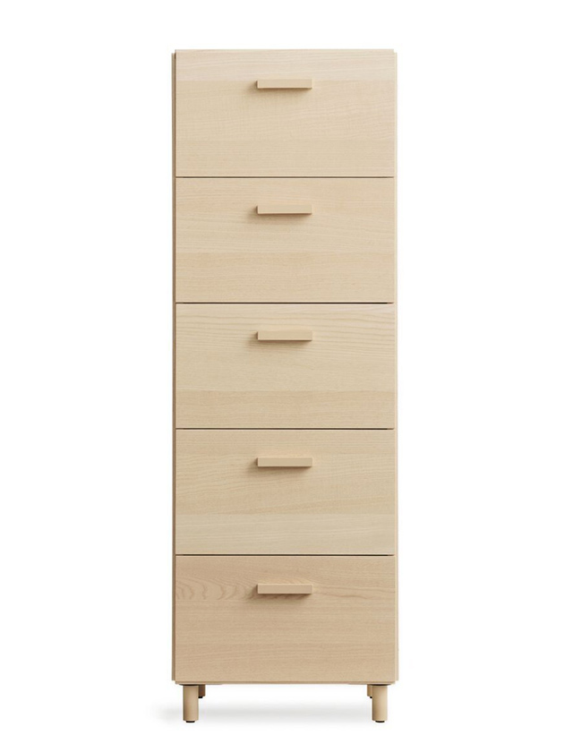 String Relief Kommode mit 6 Schubladen, hoch, in Esche