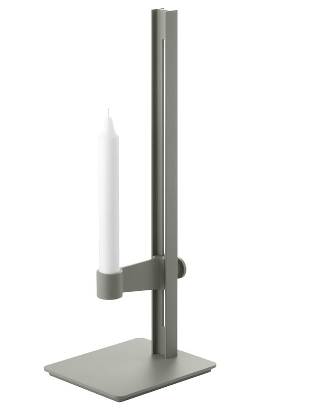 Museum Kerzenhalter aus Aluminium in Grün