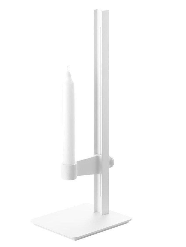 Museum Kerzenhalter aus Aluminium in Weiß