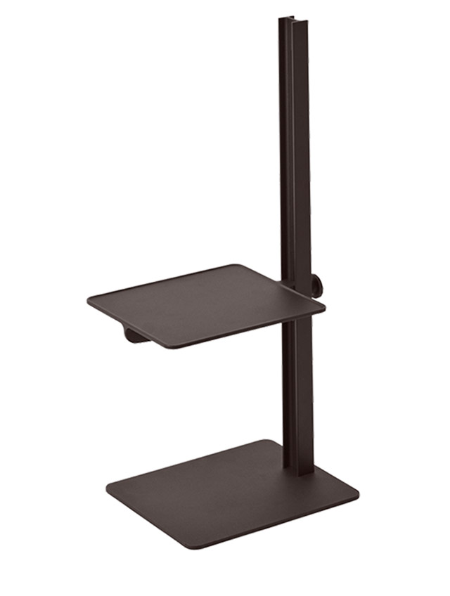 Museum Sidetable aus Aluminium in Dunkelbraun