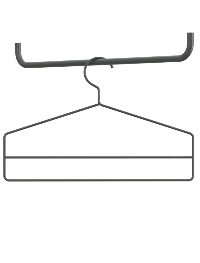 Kleiderbügel in Dunkelgrau von String Furniture