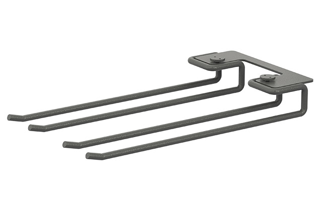 Gläserschiene in Dunkelgrau für 20 cm Tiefe Regale von String Furniture