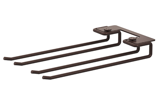 Gläserschiene in Dunkelbraun für 30 cm Tiefe Regale von String Furniture