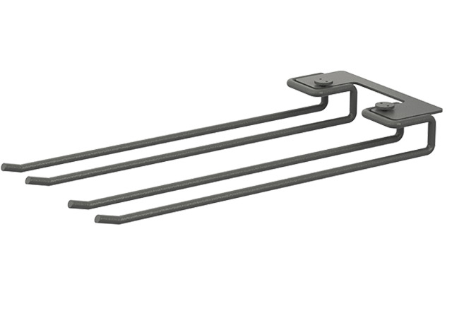 Gläserschiene in Dunkelgrau für 30 cm Tiefe Regale von String Furniture