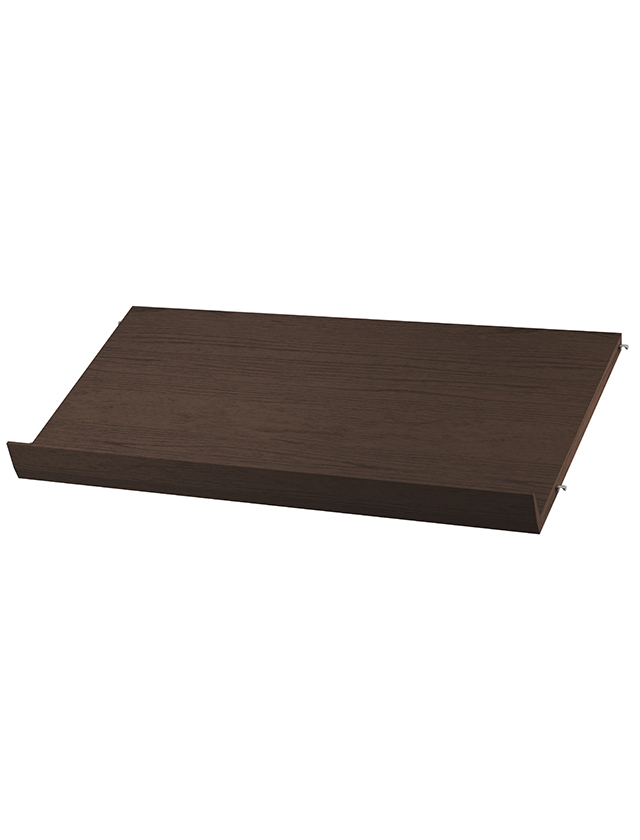 String Magazinablage – in 78 × 30cm - Dunkle Eiche