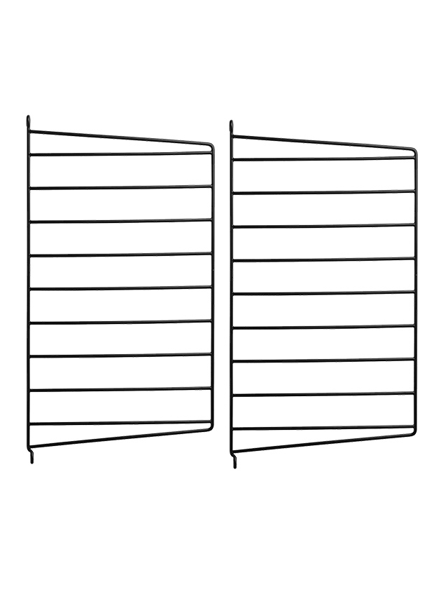 String Regal-System Wandleiter Black - Schwarz – 2er-Pack 50 × 30 cm