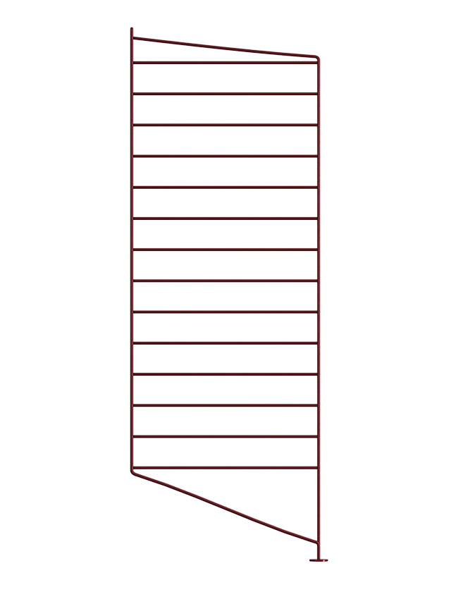 String Regal-System Bodenleiter in Dark Red, 1er Pack, 85 x 30 cm