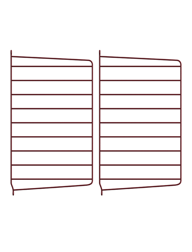 String Regal-System Wandleiter in Dark Red, 2er Pack, 50 x 30 cm