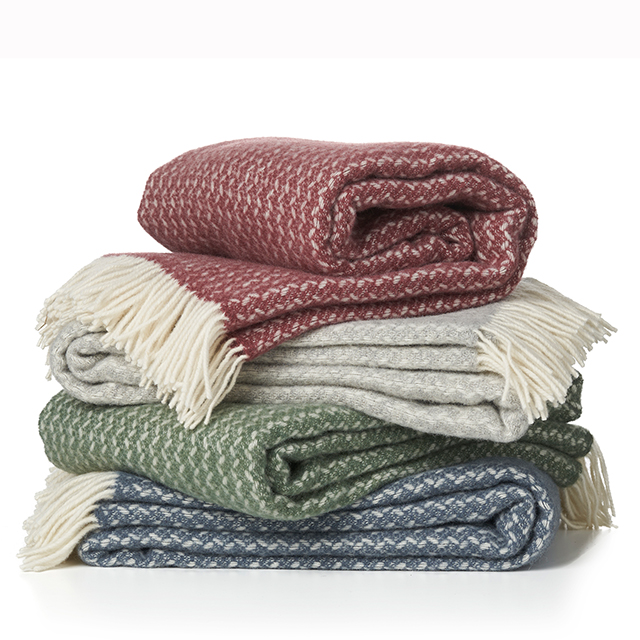 Dagmar Wolldecken aus 100% reiner Schurwolle aus der Klippan Yllefabrik aus Schweden
