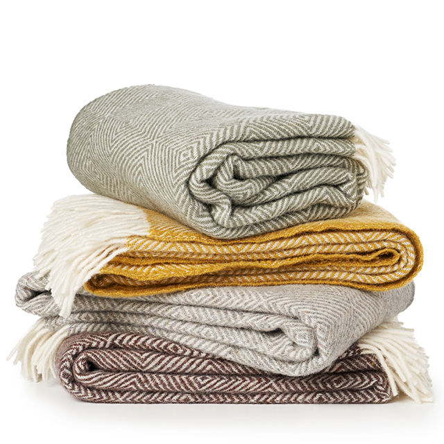 Gooseye Wolldecken aus recycelter und ökologoischer Wolle aus der Klippan Yllefabrik